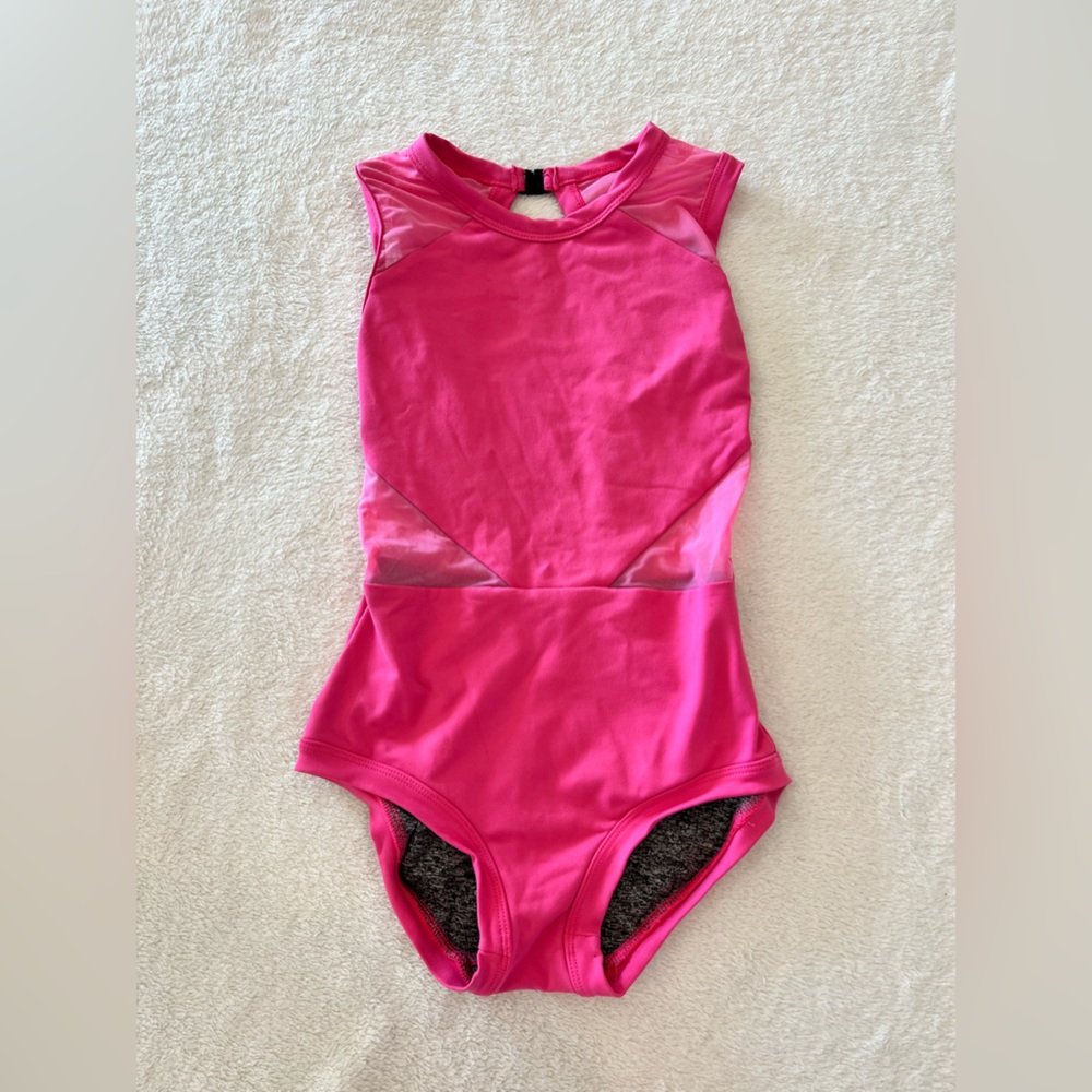 Kids Dance Leotard in Bright Pink